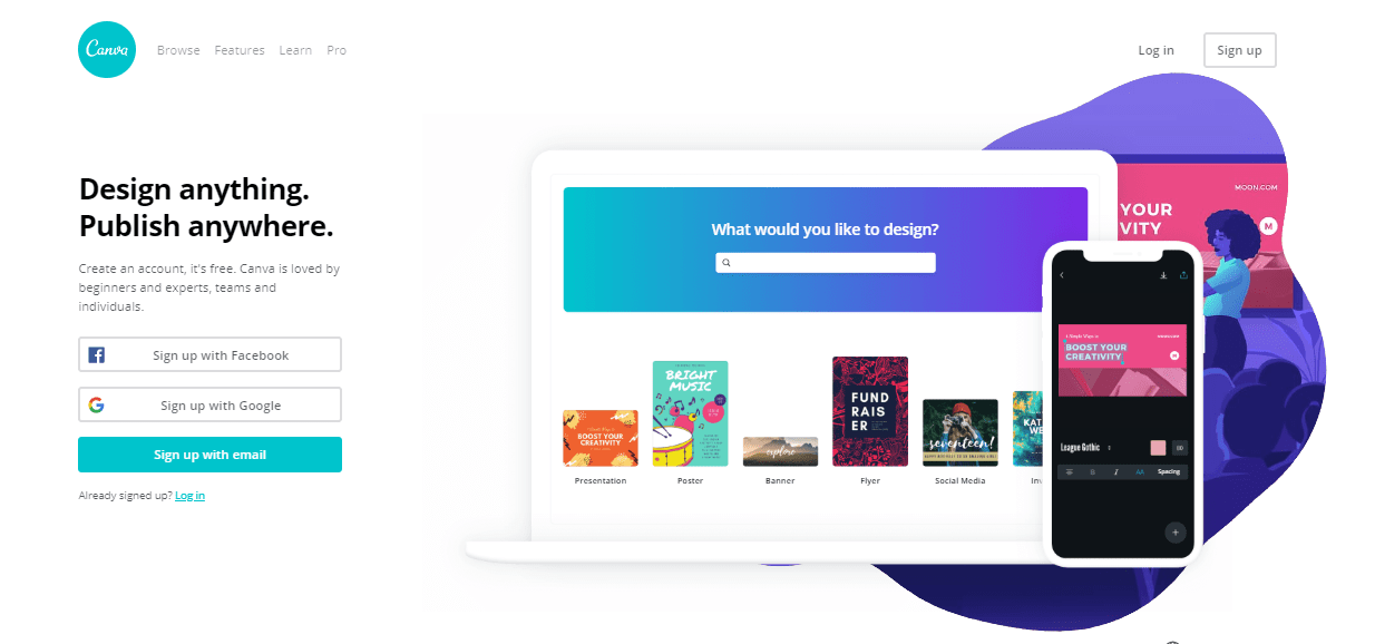 Canva - online youtube & blog thumbnail maker & generator