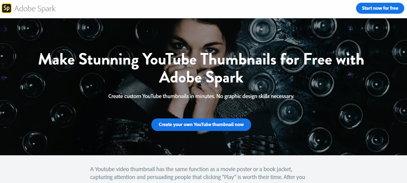 Adobe Spark - online youtube & blog thumbnail maker & generator