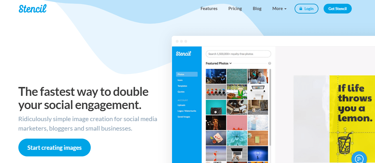 Stencil - online youtube & blog thumbnail maker & generator