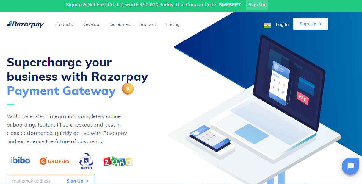 Razor Pay best payment gateway in india for small business