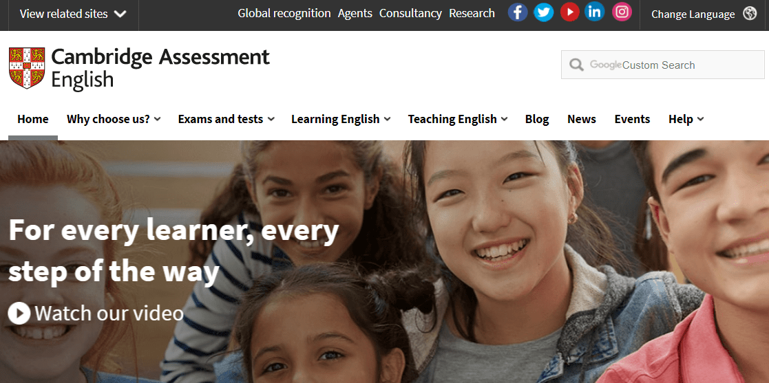 Cambridge Assessment English : Best English learning websites