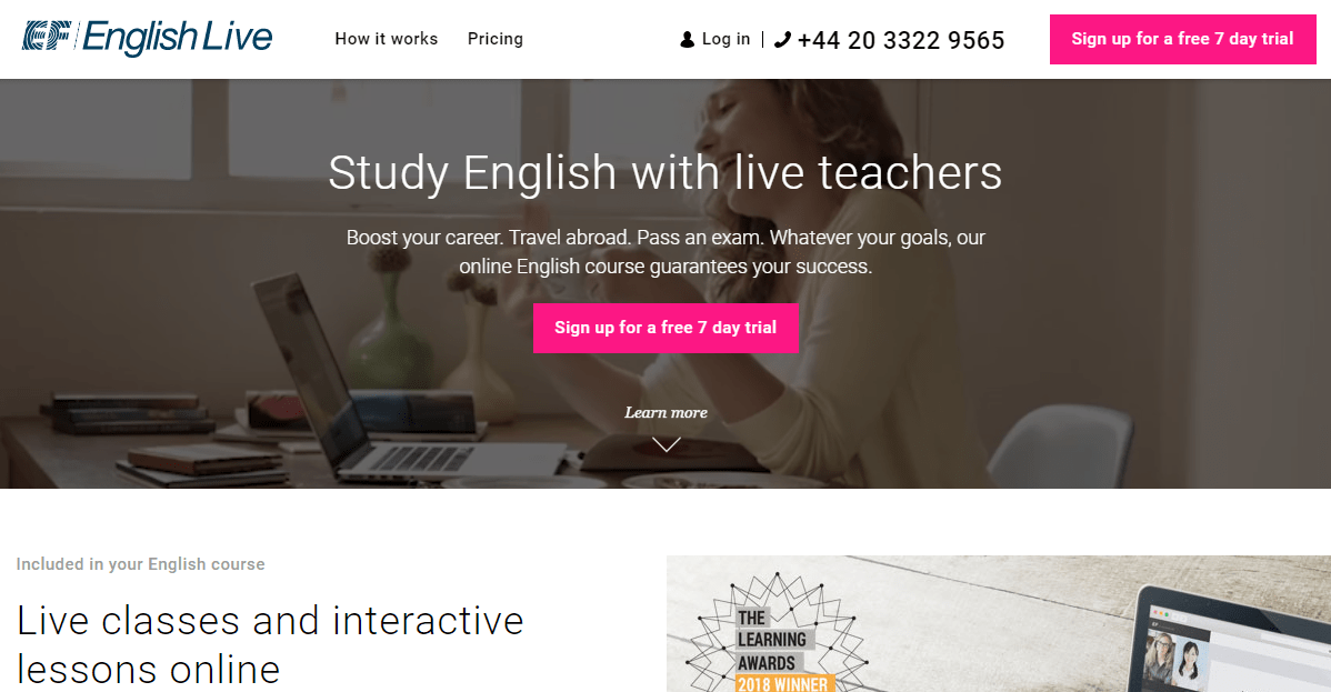 EF English live : learning from live teachers