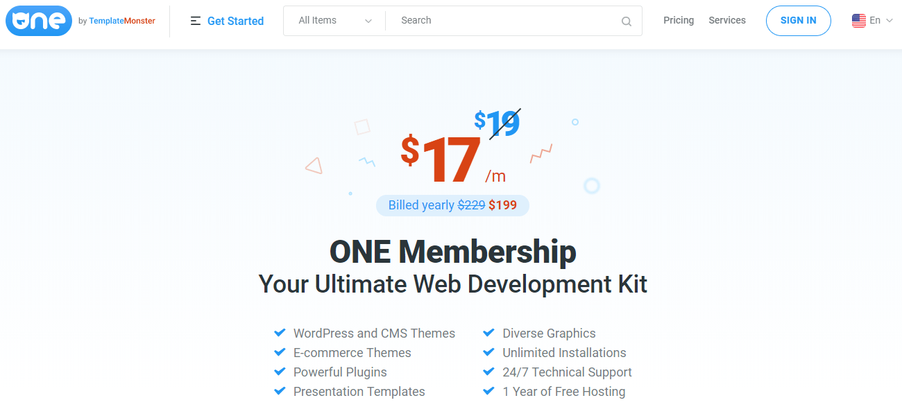 Template Monster One Web-development membership