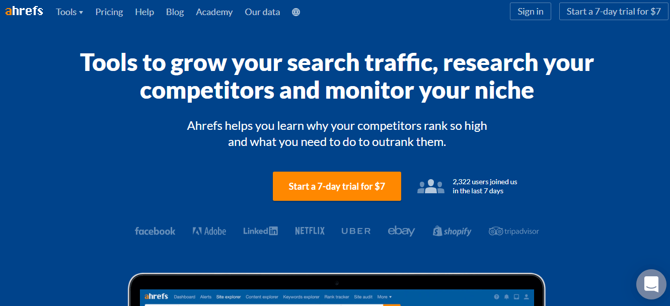 Ahrefs link checker tool