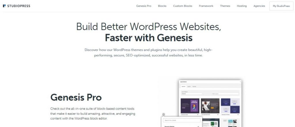Studiopress by Genesis ultra minimalist wordpress theme
