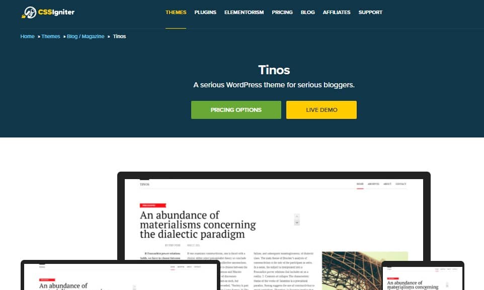 Tinos Minimal Blog Theme