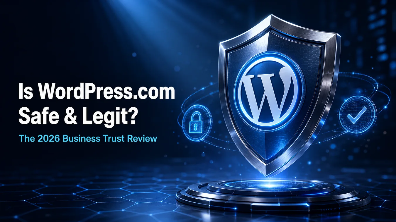 Is WordPress.com safe and legit for business in 2026 — security shield review