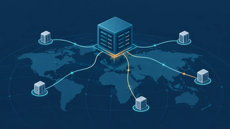 Editorial illustration of virtual machine hosting choices